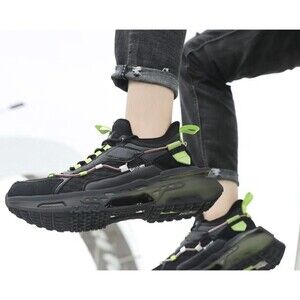 NEW MAZINO TITANIUM-075 Men’s LOW TOP SNEAKERS BLACK / LIME Size 11